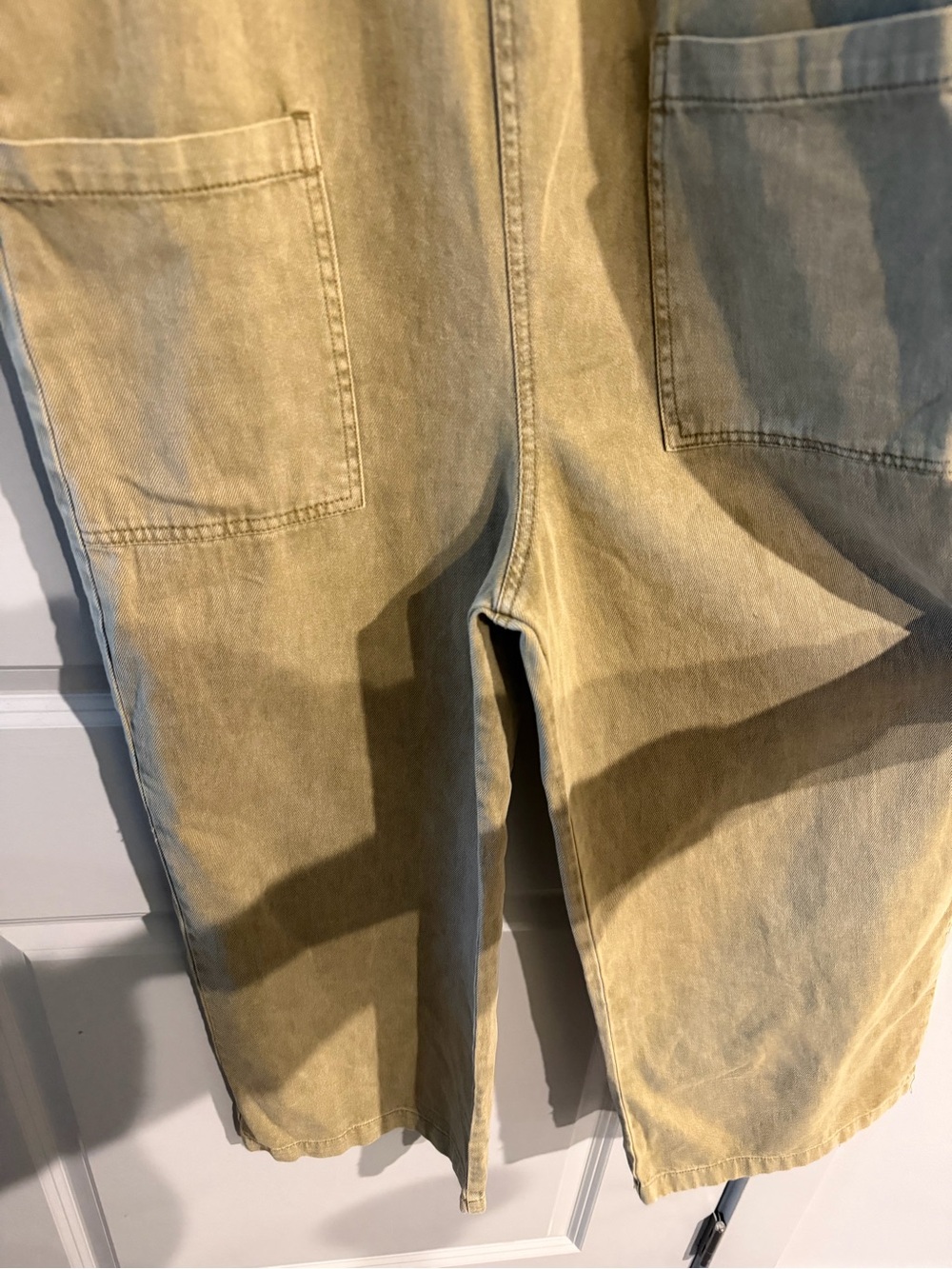 Zenana Outfitters Women's Utility Overalls in Khaki - Picture 5 of 6